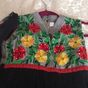 girls black cotton 3 piece Punjabi dress size 30